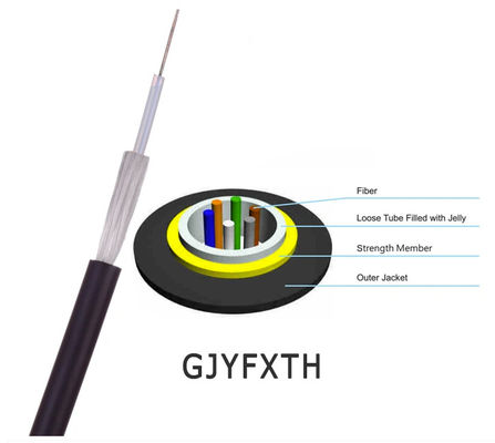 Εσωτερικός υπαίθριος αδιάβροχος κεντρικός σωλήνας GJYFXTH νημάτων γυαλιού οπτικών καλωδίων ινών