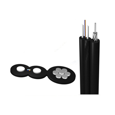 Υπαίθριο καλώδιο πτώσης Ftth ινών 1 2 4 6 8 12 FO 1.2mm χάλυβας STRAND LSZH GJYXH