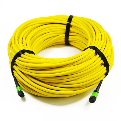 Singlemode 12 ίνα 9/125 καλώδιο μπαλωμάτων ινών OS2 MTP MPO