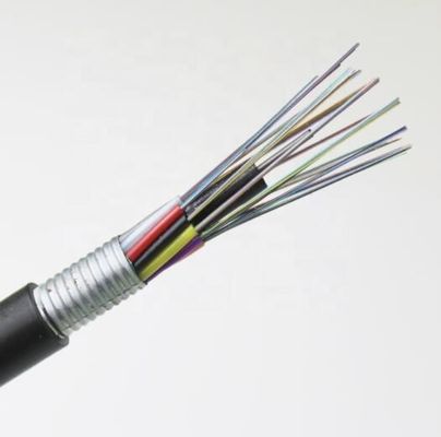 Υπαίθριο καλώδιο GYTA 12 οπτικών ινών αγωγών Singlemode G652d θωρακισμένο πυρήνας 24 36 48 72