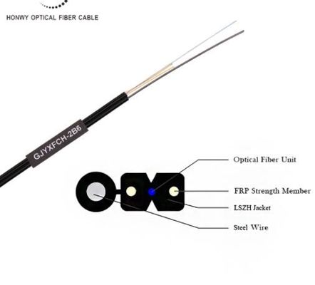 εναέριο καλώδιο πτώσης τύπων FTTH τόξων 1260nm-1650nm FRP