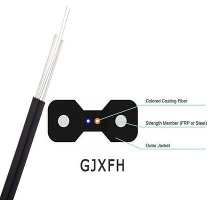 Ενιαίος τρόπος 2 πυρήνας 4 εσωτερικό FTTH σχήμα 8 πυρήνων καλώδιο οπτικών ινών