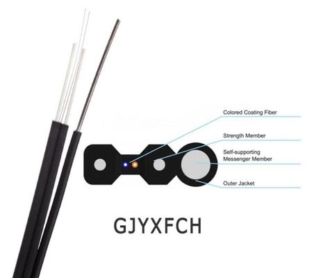 Ενιαίος τρόπος 2 πυρήνας 4 εσωτερικό FTTH σχήμα 8 πυρήνων καλώδιο οπτικών ινών