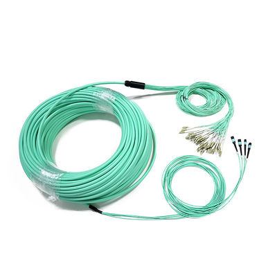 Fanout MPO 12 24 πυρήνων Fanout καλωδίων MPO ξεμπλοκαρίσματος LC στο καλώδιο