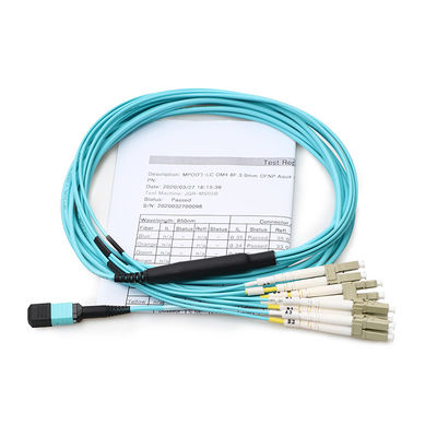 Fanout MPO 12 24 πυρήνων Fanout καλωδίων MPO ξεμπλοκαρίσματος LC στο καλώδιο