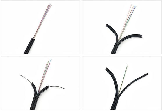 1 2 4 εσωτερικό καλώδιο πτώσης 6 πυρήνων FTTH με το σακάκι LSZH